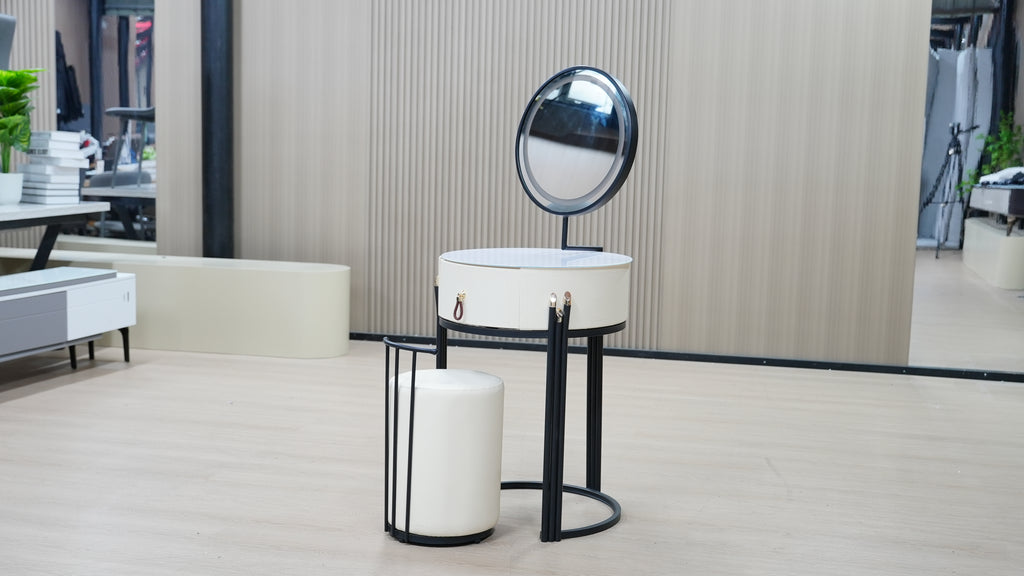 שידת איפור עגולה דגם "קורל"