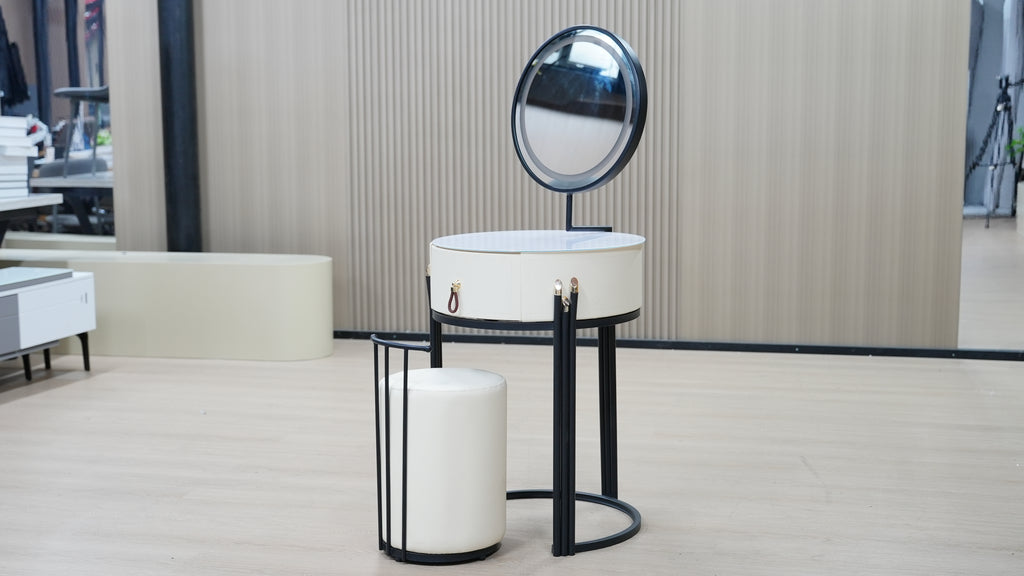 שידת איפור עגולה דגם "קורל"